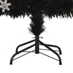 vidaXL Sapin de Noël et flocons de neige LED Noir 120 cm Fibre optique