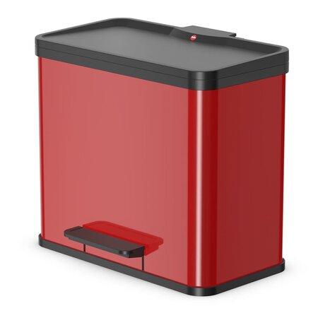 Hailo poubelle à pédale oko trio plus taille l 3x9 l rouge 0633-240