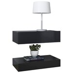 vidaXL Table de chevet Gris 60x35 cm Aggloméré