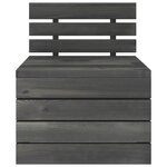 vidaXL Salon palette de jardin 8 Pièces Bois de pin massif Gris foncé