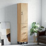 vidaXL Buffet haut Chêne sonoma 34 5x34x180 cm Bois d'ingénierie