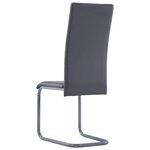 vidaXL Chaises à manger cantilever lot de 4 gris similicuir