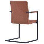 vidaXL Chaises à manger cantilever lot de 6 marron similicuir