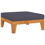 vidaXL Salon de jardin 4 Pièces avec coussins Bois d'acacia solide