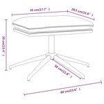 vidaXL Repose-pied Rouge bordeaux 60x60x35 cm Tissu