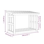 vidaXL Support de bois de chauffage Marron miel 108x64 5x77cm Bois pin