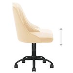vidaXL Chaises pivotantes à manger lot de 6 crème velours
