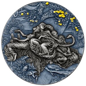 GARDEN OF HESPERIDES 2 onces argent monnaie 5 Dollars Niue 2023