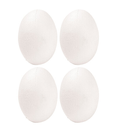 Oeuf en polystyrène 4 x 6 cm Lot de 4 pièces
