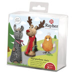 Tête et corps d'animal Polystyrène 8 5 x 6 cm kit 2 pièces