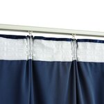 vidaXL Rideaux occultants et crochet 2Pièces Velours Bleu foncé 140x225cm