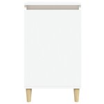 vidaXL Tables de chevet 2 Pièces blanc 40x35x70 cm bois d'ingénierie