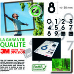Numéro 1-Numéro adhésif pour boîtes aux lettres - Vinyle épais texturé, hauteur 50 mm - Bois Miel