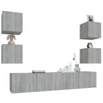 vidaXL Ensemble de meubles TV 6 Pièces Sonoma gris Bois d'ingénierie