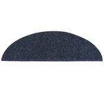 vidaXL Tapis d'escalier auto-adhésif Poinçon aiguilleté 15 Pièces Bleu