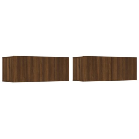 vidaXL Meubles TV 2 Pièces Chêne marron 80x30x30 cm Bois d'ingénierie