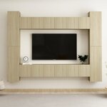 vidaXL Ensemble de meubles TV 10 Pièces Chêne sonoma Aggloméré