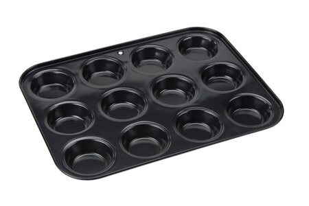 Moule à muffins avec revêtement anti-adhésif - 32 x 24 cm - En acier carbone - Convient aux fours