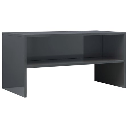 vidaXL Meuble TV Gris brillant 80 x 40 x 40 cm Aggloméré