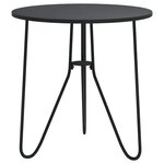 vidaXL Table à thé Noir 48 cm MDF et fer
