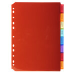 Intercalaires Pp Transparent Couleurs Avec Porte Étiquette A4 8 Positions - Blanc - X 10 - Exacompta