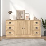 vidaXL Buffets 3 Pièces Chêne sonoma Bois d'ingénierie