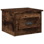 vidaXL Tables de chevet murales 2 Pièces chêne fumé 41 5x36x28 cm