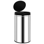 vidaXL Poubelle à capteur automatique 60 L Acier inoxydable