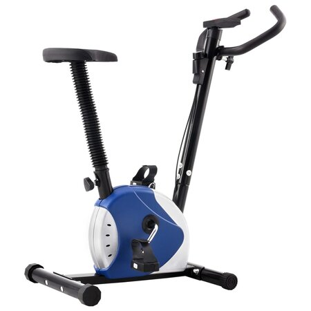 vidaXL Vélo d'appartement avec résistance à courroie Bleu