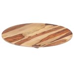 vidaXL Dessus de table Bois solide Rond 15-16 mm 50 cm