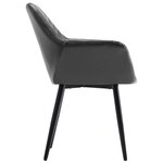vidaXL Chaise à manger Gris Similicuir