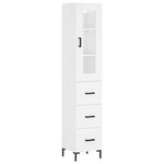 vidaXL Buffet haut Blanc 34 5x34x180 cm Bois d'ingénierie