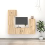 vidaXL Ensemble de meubles TV 5 Pièces Chêne sonoma Bois d'ingénierie