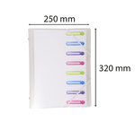 Trieur Polypropylène 3 Rabats Chromaline 8 Compartiments - X 10 - Exacompta