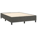 vidaXL Lit à sommier tapissier et matelas Gris foncé 140x190cm Velours
