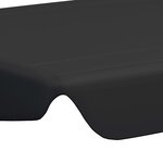 vidaXL Toit de rechange de balançoire Noir 188/168x110/145 cm