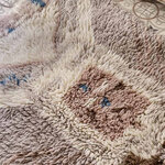 Tapis bohème en laine - naturel - 90 x 240 cm