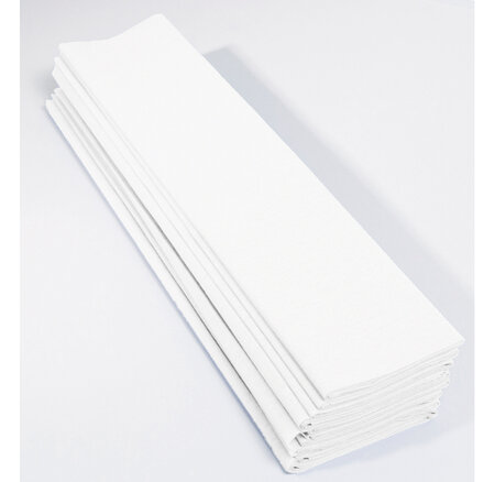 Paquet 10 Feuilles Papier Crépon 40% 2x0.50m blanc CLAIREFONTAINE