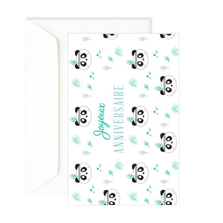Carte anniversaire enfants panda