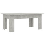 vidaXL Table basse Gris béton 100 x 60 x 42 cm Aggloméré