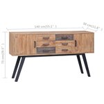 vidaXL Armoire latérale 140 x 30 x 75 cm Teck solide