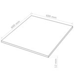 vidaXL Plaques de MDF 8 Pièces Carré 60x60 cm 12 mm