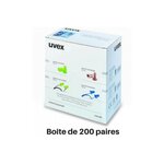 Bouchons d'oreille à usage unique uvex hi com 24db - boîte de 200 paires