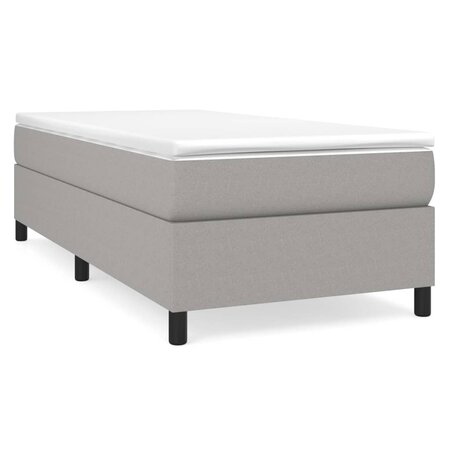 vidaXL Sommier à ressorts de lit Gris clair 80x200 cm Tissu