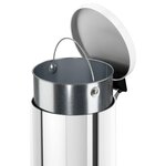 Hailo Poubelle à pédale Solid L 18 L Inox avec bac intérieur galvanisé