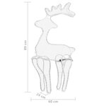 vidaXL Décoration de Noël de renne avec maille 306 LED 60x24x89 cm