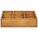vidaXL Lit surélevéde jardin à herbes Bois d'acacia massif 60x60x15 cm