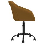 vidaXL Chaise pivotante de salle à manger Marron Velours