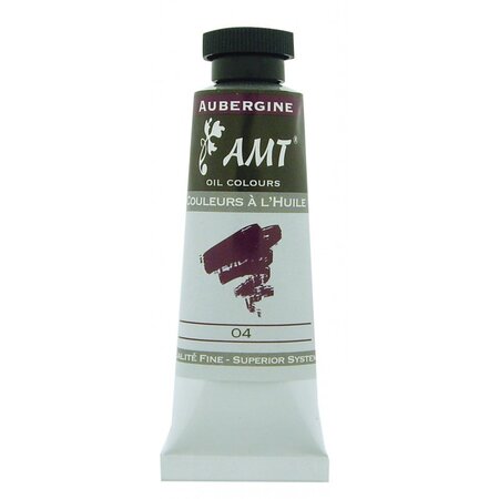 Peinture à l'huile fine en tube aubergine 45ml - amt