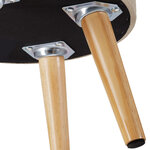 Tectake Tabouret avec coffre de rangement aspect lin YUMI - sable